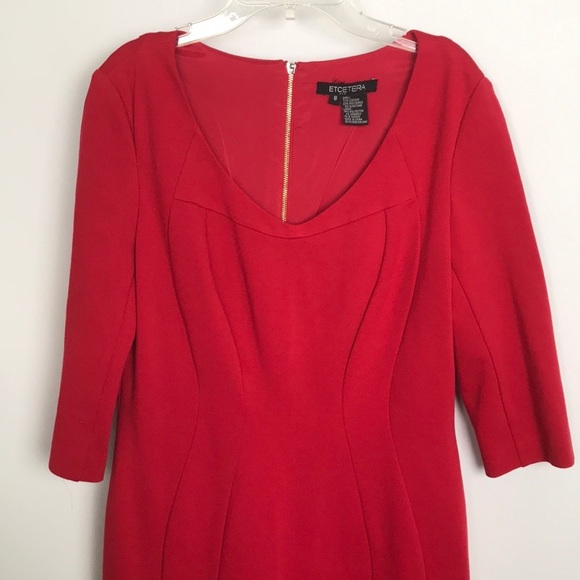 Etcetera Red Dress Size 8 - Picture 2 of 8